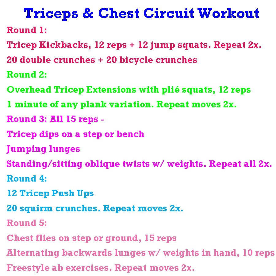 Chest/Shoulders/Triceps  Chest and tricep workout, Workout plan gym,  Fitness body