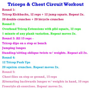 WOD: A Triceps & Chest Circuit Routine • Foodie Loves Fitness