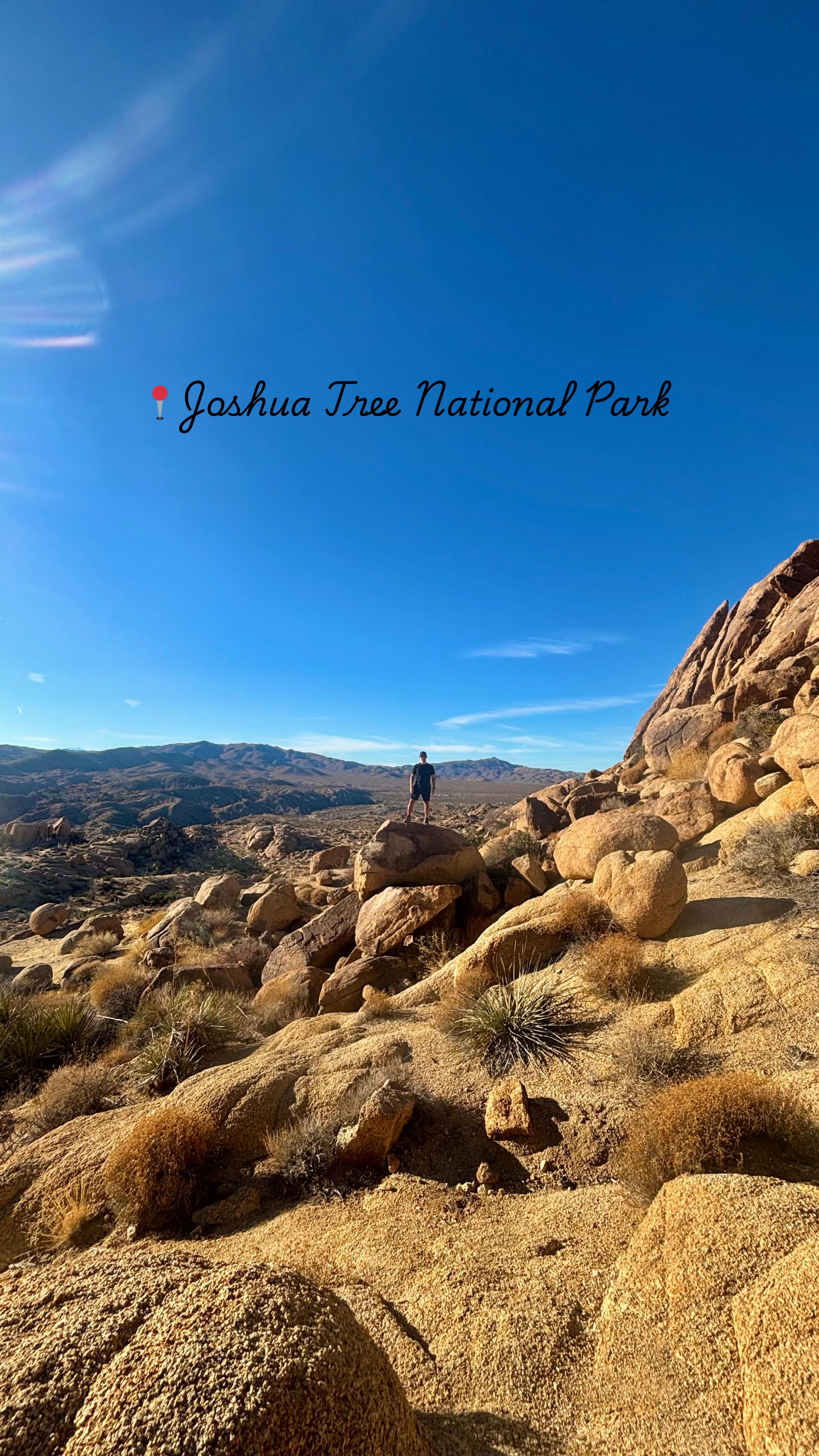 Took a road trip to Joshua Tree National Park & were treated to these gorgeous views! 

Joshua Tree marks National Park 5️⃣ for our 5 year old! The hike was the perfect length & difficulty for her. Trail info below. 

📍Mastodon Peak 
2.5 mile loop 
400 ft elevation gain 🥾
Took us about 2 hours to complete 
The trail features awesome views + the remains of old mines! 

#joshuatree #nationalparks #familytravel #hiking #hikingadventures #kidswhoexplore #views #hike #optoutside #roadtrip #adventure #momsofinstagram #wanderlust